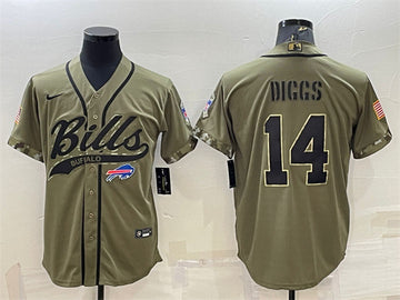 Stefon Diggs Buffalo Bills olive Salute To Service jersey