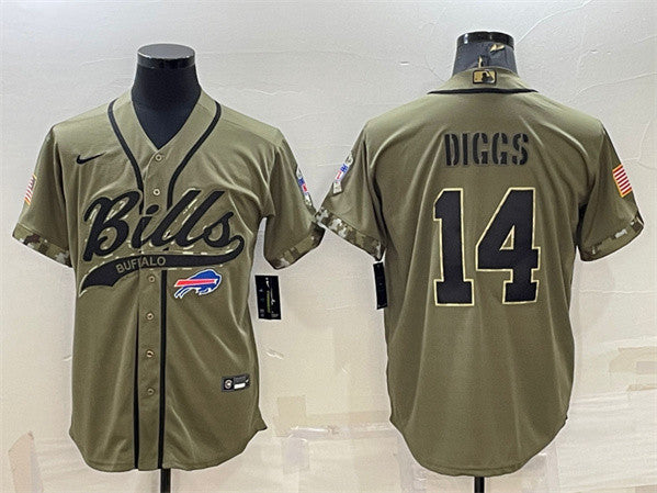 Stefon Diggs Buffalo Bills olive Salute To Service jersey