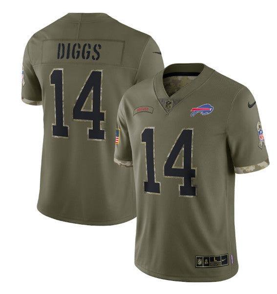 Stefon Diggs Buffalo Bills olive Salute To Service jersey
