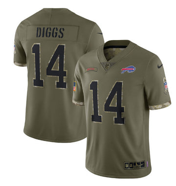Stefon Diggs Buffalo Bills olive Salute To Service jersey