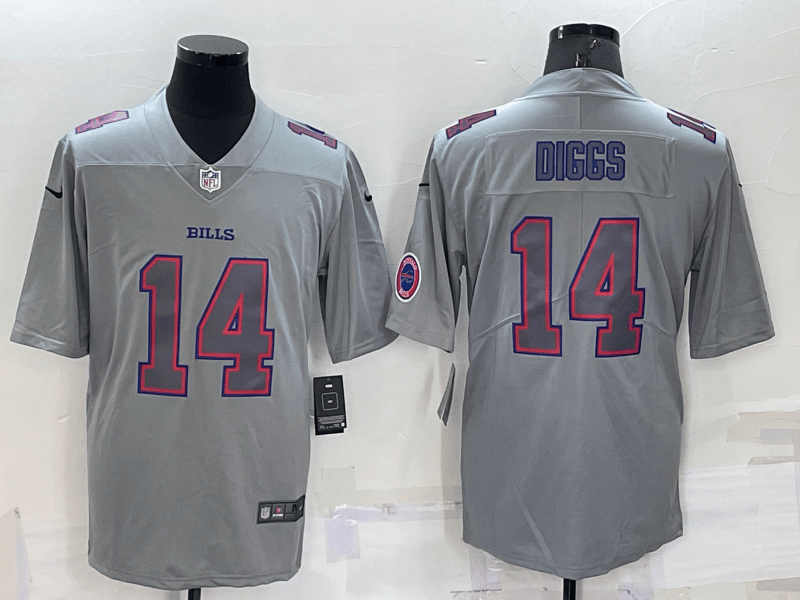 Stefon Diggs Logo Buffalo Bills grey Vapor jersey