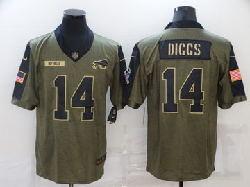 Stefon Diggs Buffalo Bills olive Salute To Service jersey