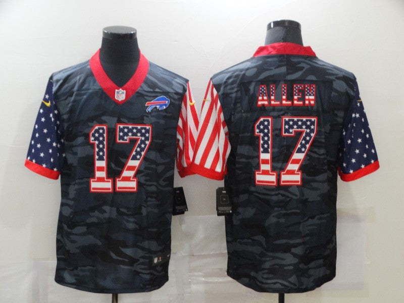 Josh Allen USA Buffalo Bills camo Salute To Service jersey