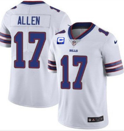 Josh Allen With C Patch Buffalo Bills white Vapor jersey