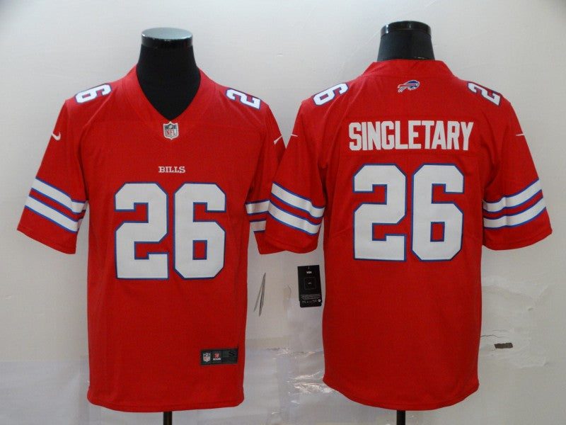 Devin Singletary Buffalo Bills red Vapor jersey