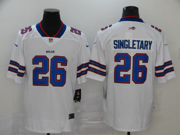 Devin Singletary Buffalo Bills white Vapor jersey