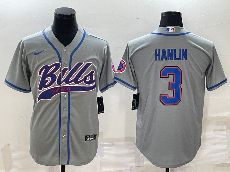 Damar Hamlin Buffalo Bills gray jersey