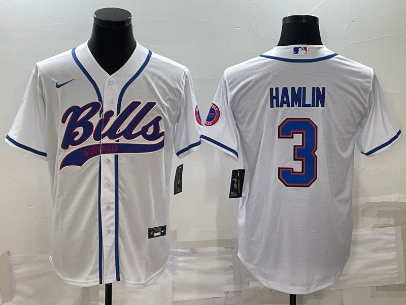 Damar Hamlin Buffalo Bills white jersey