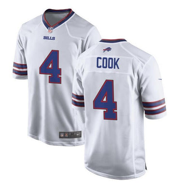 James Cook Buffalo Bills white Game jersey