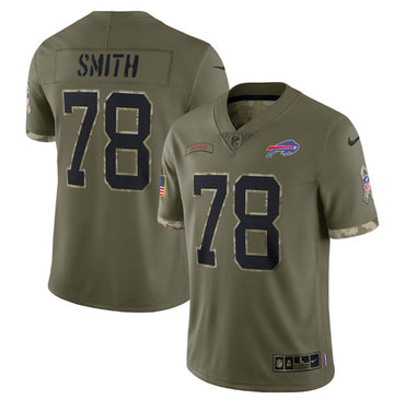 Bruce Smith Buffalo Bills olive Salute To Service jersey