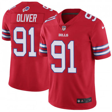 Ed Oliver Buffalo Bills red Vapor jersey