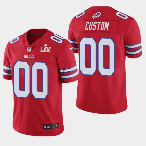 Custom Buffalo Bills red Limited jersey