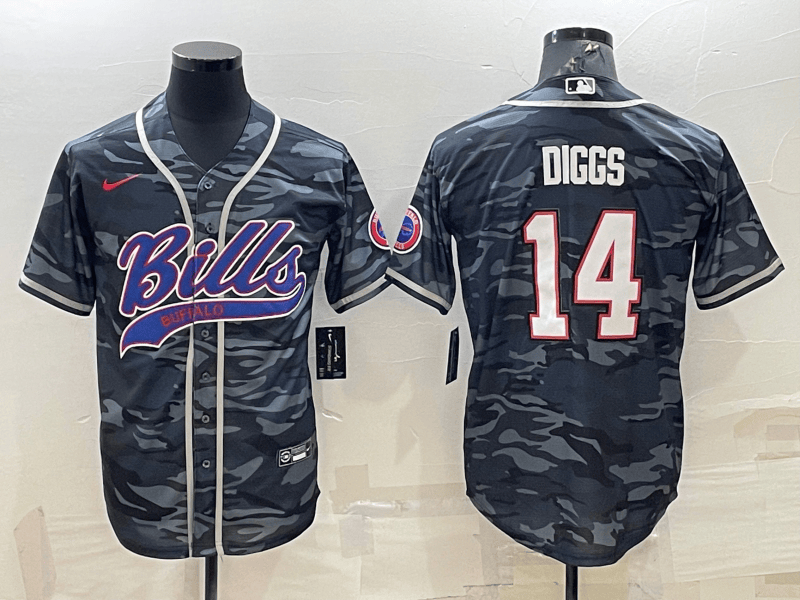 Blank Stefon Diggs Buffalo Bills grey Camo jersey