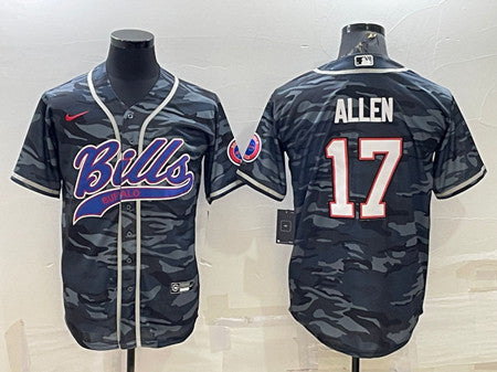 Blank Josh Allen Buffalo Bills gray Camo jersey