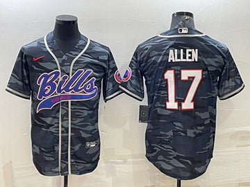 Blank Josh Allen Buffalo Bills gray Camo jersey