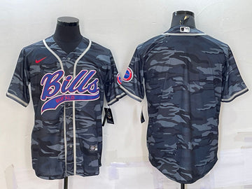 Blank Gray Buffalo Bills camo Camo jersey