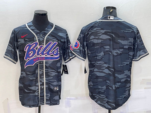 Blank Gray Buffalo Bills camo Camo jersey
