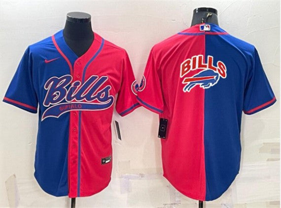 Blank Royal Buffalo Bills red Split jersey