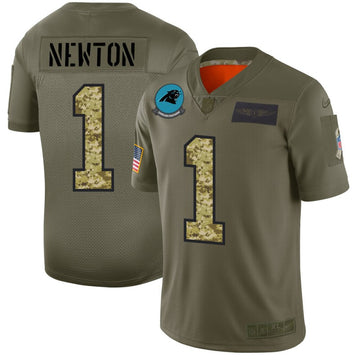 Cam Newton Carolina Panthers olive Salute To Service jersey