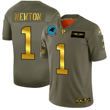 Cam Newton Carolina Panthers olive Salute To Service jersey
