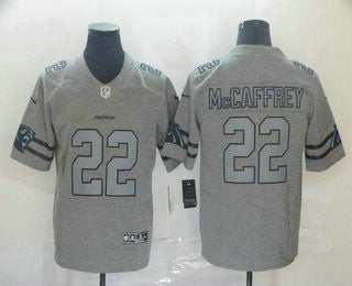 Christian McCaffrey Carolina Panthers gray Vapor jersey