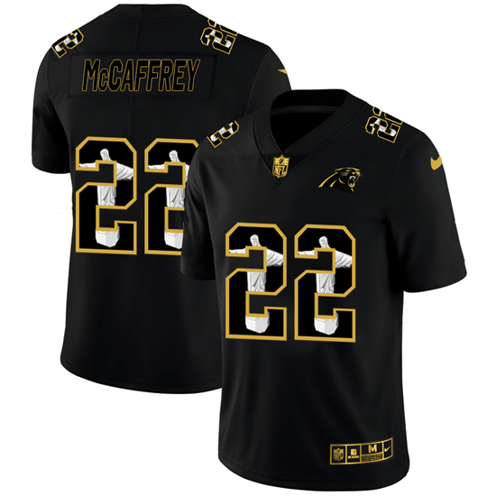 Christian McCaffrey Carolina Panthers black Limited jersey