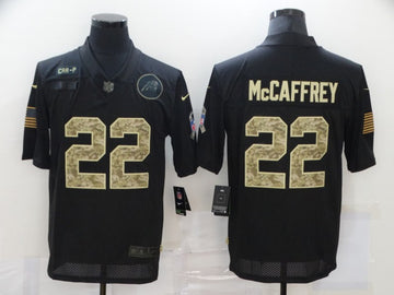 Christian McCaffrey Carolina Panthers black Salute To Service jersey