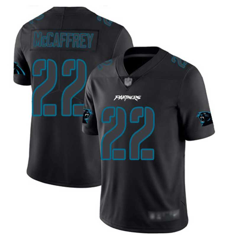 Christian McCaffrey Carolina Panthers black Limited jersey