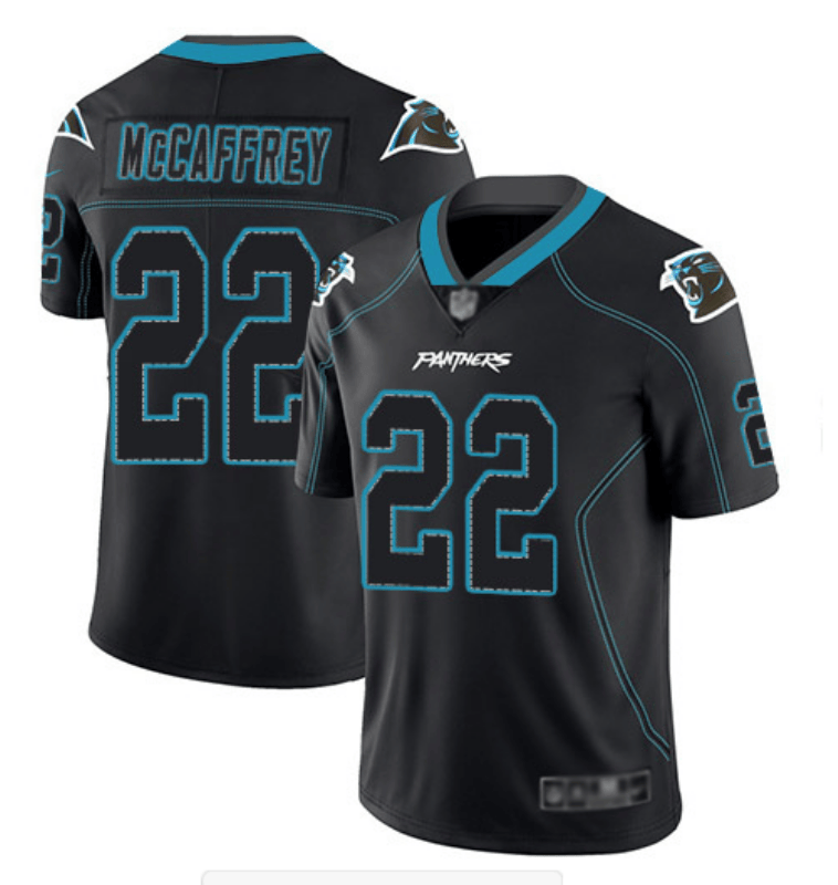 Christian McCaffrey Carolina Panthers black Color Rush jersey