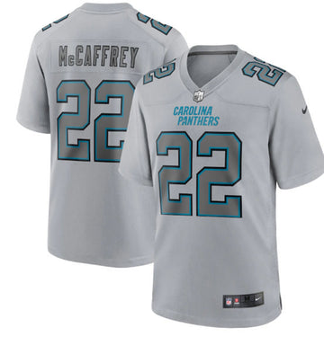 Christian McCaffrey Carolina Panthers gray Game jersey