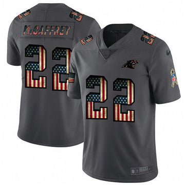 Christian McCaffrey Carolina Panthers grey Salute To Service jersey