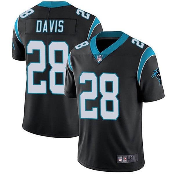 Mike Davis Carolina Panthers black Vapor jersey