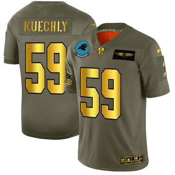 Luke Kuechly Carolina Panthers olive Salute To Service jersey