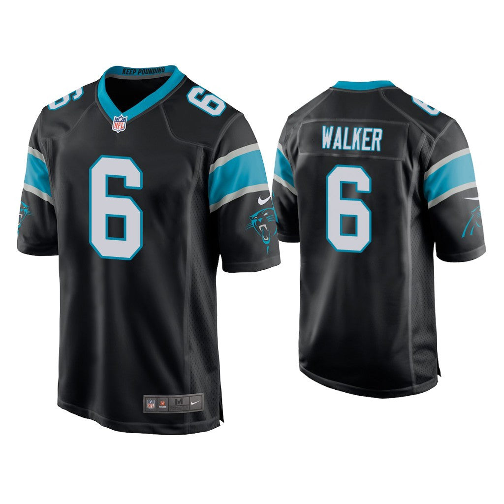 P.J. Walker Carolina Panthers black Game jersey