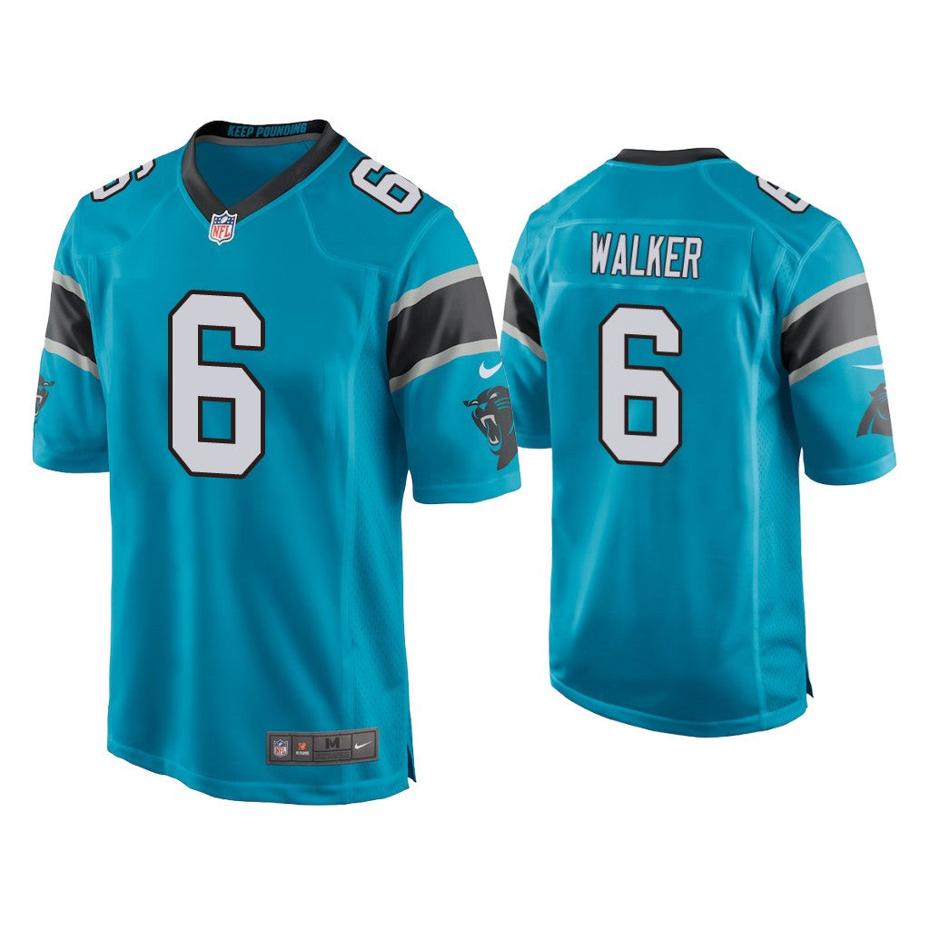 P.J. Walker Carolina Panthers blue Game jersey