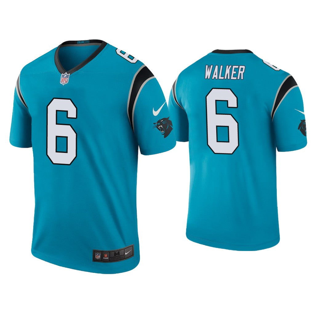 P.J. Walker Carolina Panthers blue Color Rush jersey