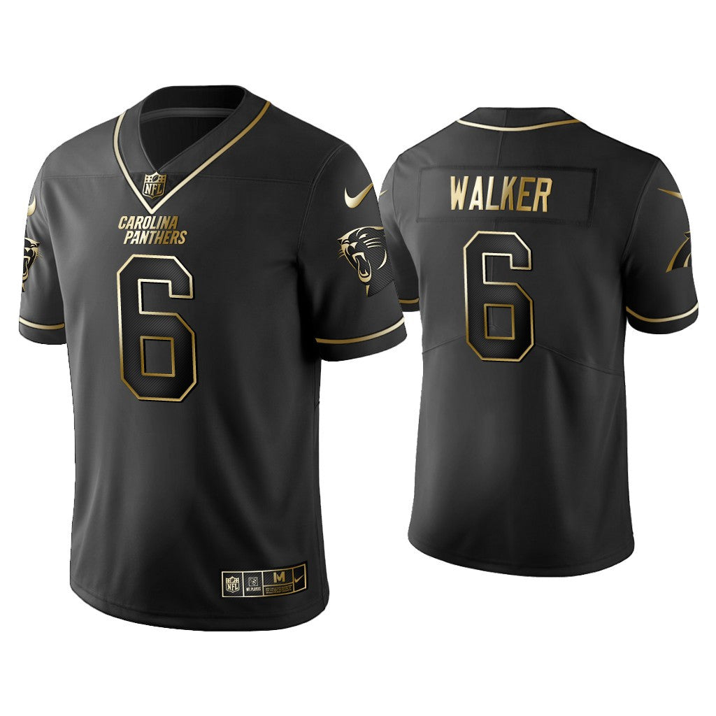 P.J. Walker Carolina Panthers golden Vapor jersey