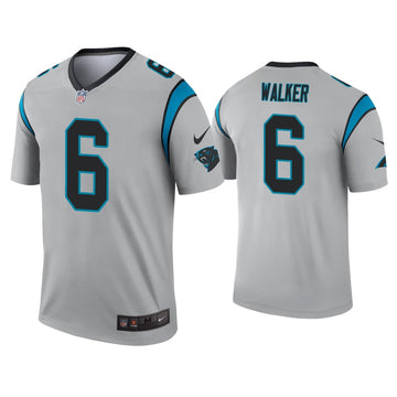 P.J. Walker Carolina Panthers silver Inverted Legend jersey