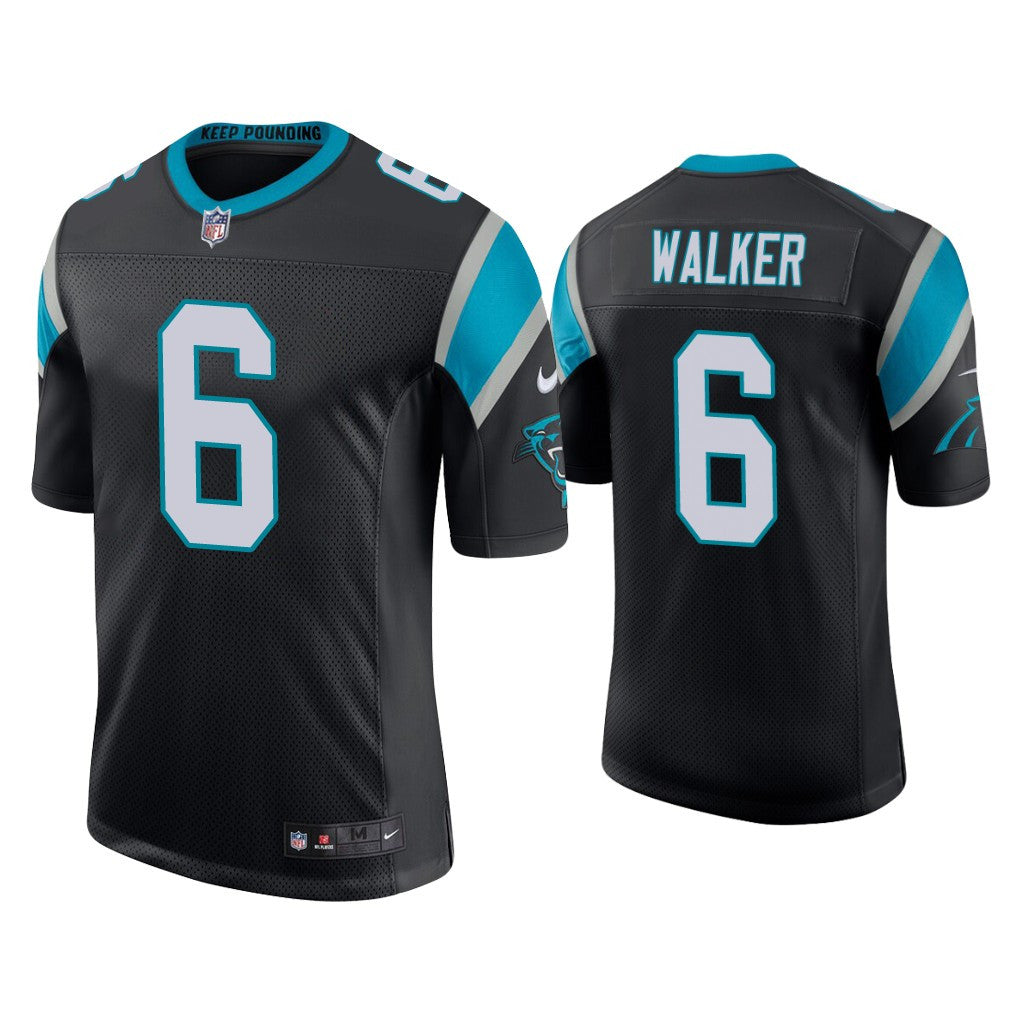 P.J. Walker Carolina Panthers black Vapor jersey