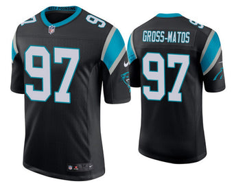 Yetur Gross-Matos Carolina Panthers black Vapor jersey
