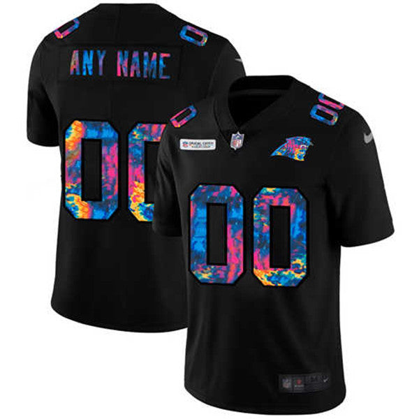 Custom Carolina Panthers black Limited jersey
