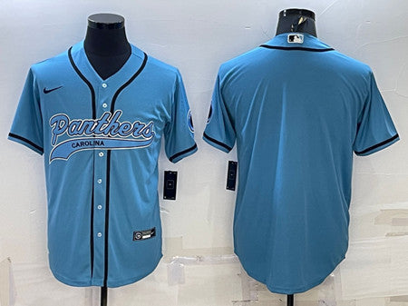 Custom Carolina Panthers blue jersey