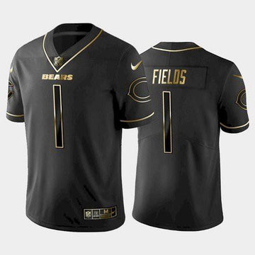 Justin Fields Chicago Bears black jersey