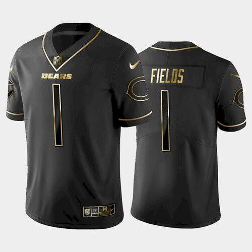 Justin Fields Chicago Bears black jersey