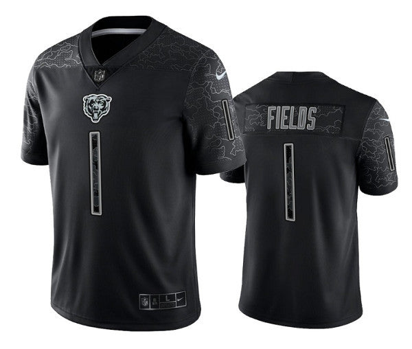 Justin Fields Chicago Bears black Limited jersey