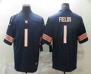 Justin Fields Chicago Bears navy Vapor jersey