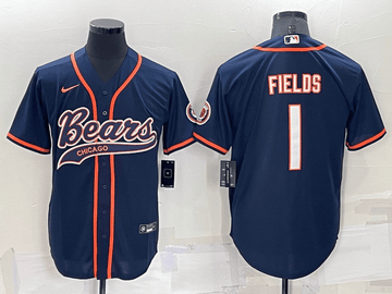 Justin Fields Chicago Bears navy jersey