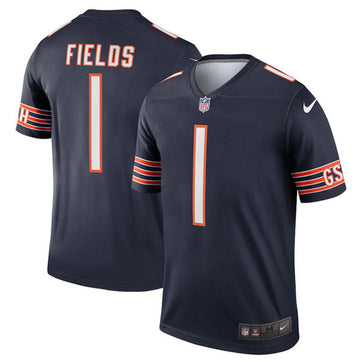 Justin Fields Chicago Bears navy jersey