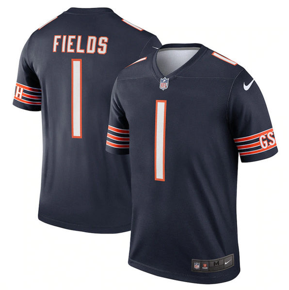 Justin Fields Chicago Bears navy jersey