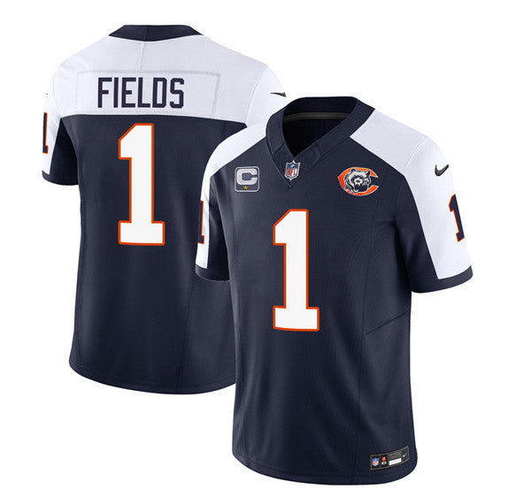 Justin Fields Chicago Bears navy Limited jersey